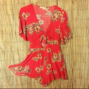 Red flower Romper-No Rest For Bridget